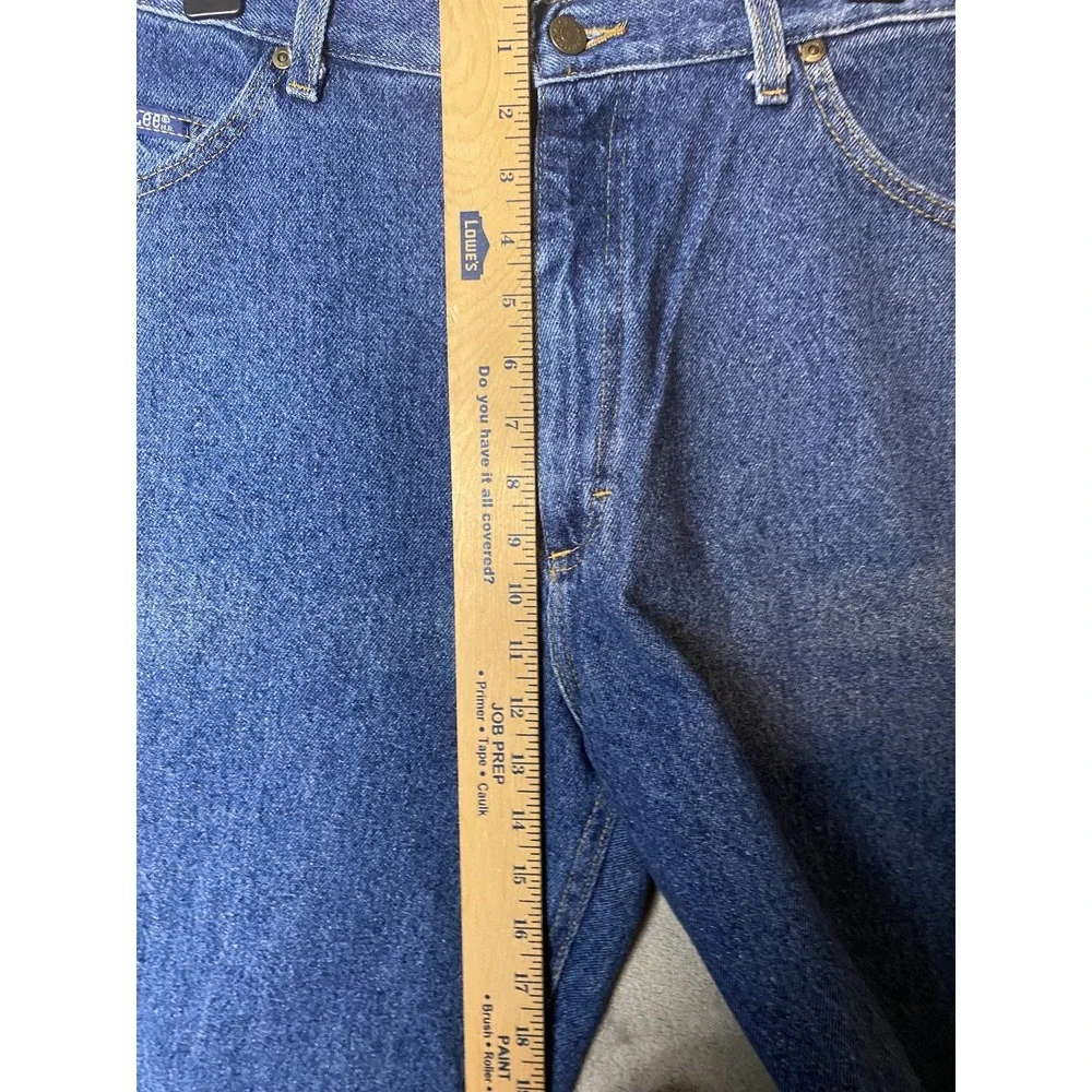 Lee Women's 16 Long Relaxed Fit Blue Denim Jeans